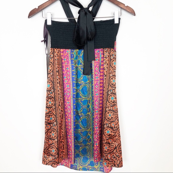 HALE BOB BOHO STRAPLESS SILK NECKLINE TIE DRESS - Picture 6 of 6